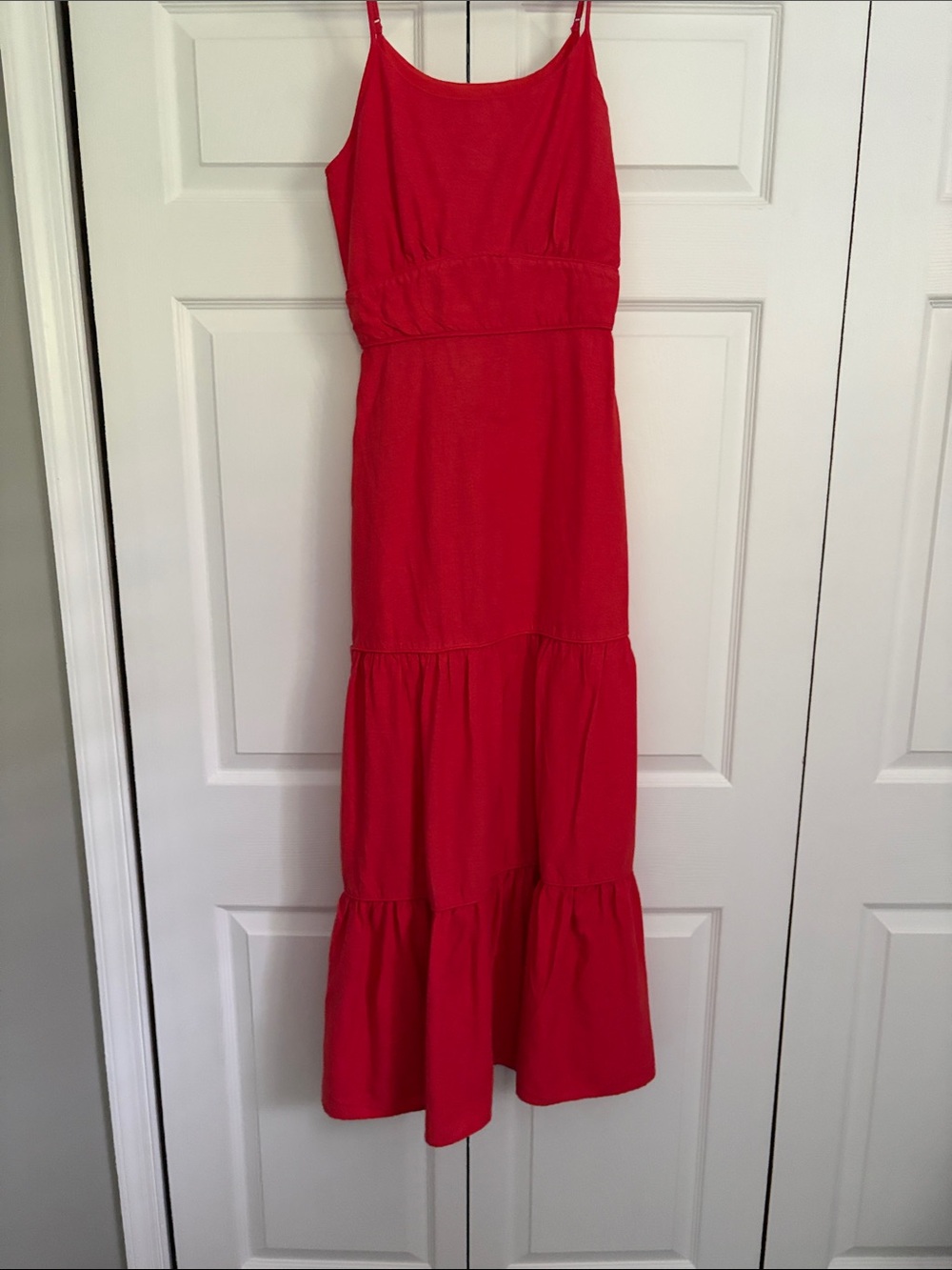 C&C California Red Tiered Maxi Dress